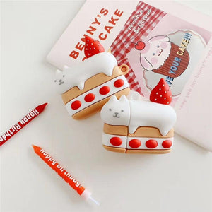 3D Cartoon Cake Drink Potato Chips Cow silicone Case For Apple Airpods 1 2 Pro - ALL GIFTS FACTORY