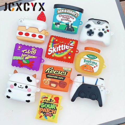 Image of 3D Cartoon Cake Drink Potato Chips Cow silicone Case For Apple Airpods 1 2 Pro - ALL GIFTS FACTORY