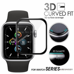 3D Full Cover Nano Tempered Glass For Apple Watch Series 6 se 5 40mm 44mm Screen Protector coated Glass iwatch 4 3 2 38mm 40mm