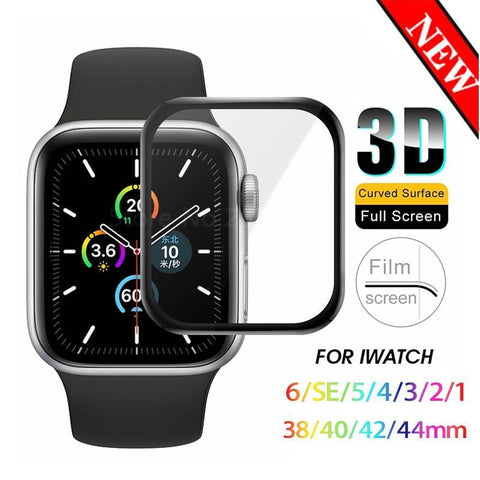 Image of 3D Full Cover Nano Tempered Glass For Apple Watch Series 6 se 5 40mm 44mm Screen Protector coated Glass iwatch 4 3 2 38mm 40mm