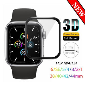 3D Full Cover Nano Tempered Glass For Apple Watch Series 6 se 5 40mm 44mm Screen Protector coated Glass iwatch 4 3 2 38mm 40mm