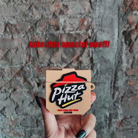 Image of 2021 latest designs 3D US Food pizza hut Cartoon Headphone Earphone silicone soft case - ALL GIFTS FACTORY