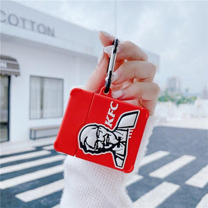 2021 latest designs 3D US Food pizza hut Cartoon Headphone Earphone silicone soft case - ALL GIFTS FACTORY