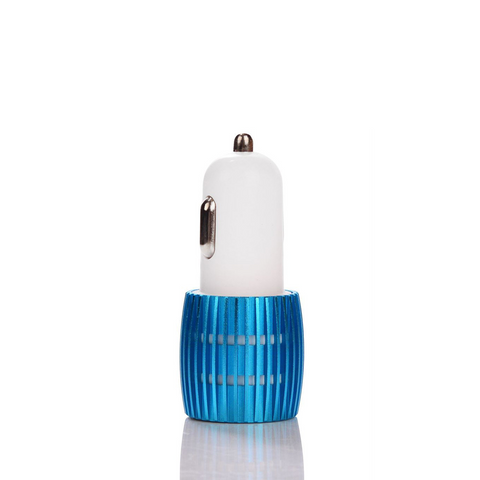 Image of 5V 2.1A Alloy Ring Dual USB Port Car Charger with Metallic Design - ALL GIFTS FACTORY