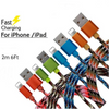 6ft 2.1A Nylon Braided USB Fast Charging Cable for iPhone iPad Android Type C - ALL GIFTS FACTORY