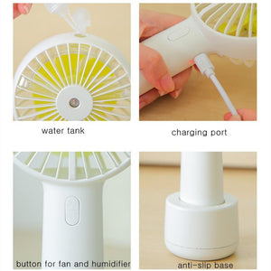 Battery Portable Water Spray Mist Fan