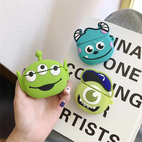 Image of Cartoon Three Eyes Monsters Sulley Silicone earbud case - ALL GIFTS FACTORY