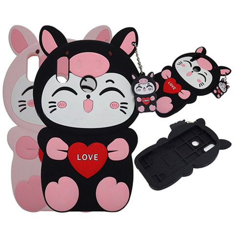 Image of Cartoon love lucky cat silicone cover for iPhone - ALL GIFTS FACTORY