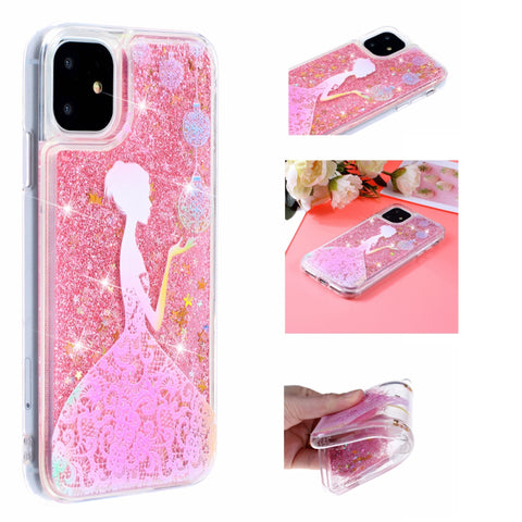 Image of Colored drawing Liquid Quicksand phone case - ALL GIFTS FACTORY