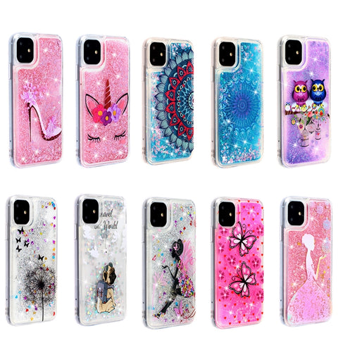 Image of Colored drawing Liquid Quicksand phone case - ALL GIFTS FACTORY