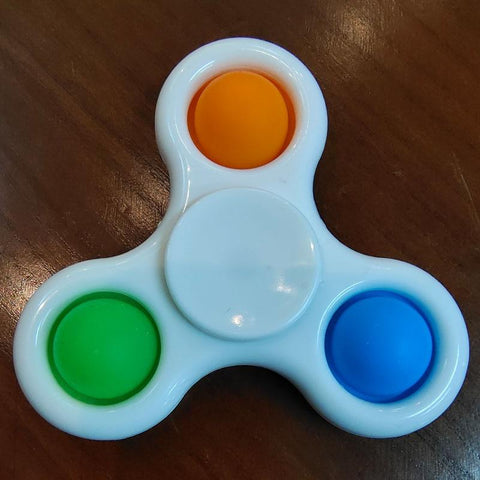 Image of Colorful pop it finger fidget toys push popit anti stress simpl dimpl fidget spinner