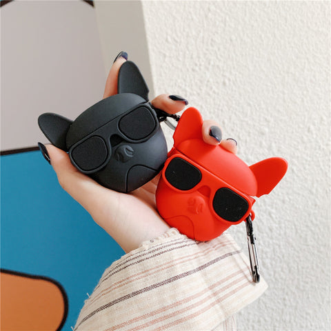 Image of Cool bulldog headphone case for Apple Airpods - ALL GIFTS FACTORY