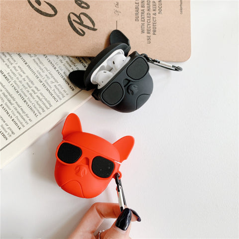 Image of Cool bulldog headphone case for Apple Airpods - ALL GIFTS FACTORY