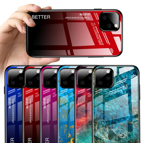 Image of Creative painted tempered glass phone case - ALL GIFTS FACTORY