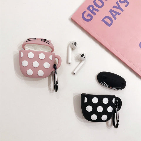 Image of Creative wave point cat wireless Airpods case - ALL GIFTS FACTORY