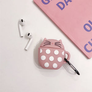 Creative wave point cat wireless Airpods case - ALL GIFTS FACTORY