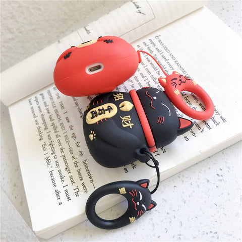 Image of Cut Japan style fortune cat Airpods cases - ALL GIFTS FACTORY