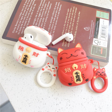 Image of Cut Japan style fortune cat Airpods cases - ALL GIFTS FACTORY