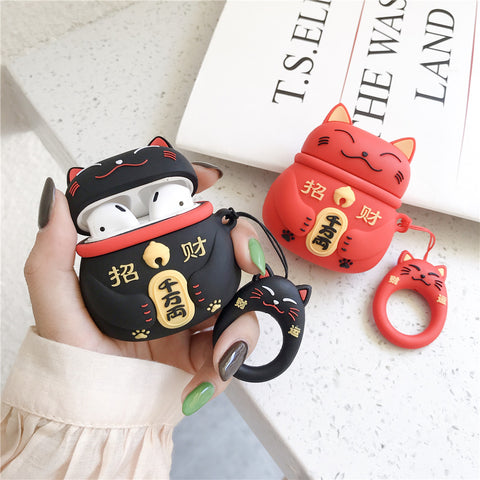 Image of Cut Japan style fortune cat Airpods cases - ALL GIFTS FACTORY