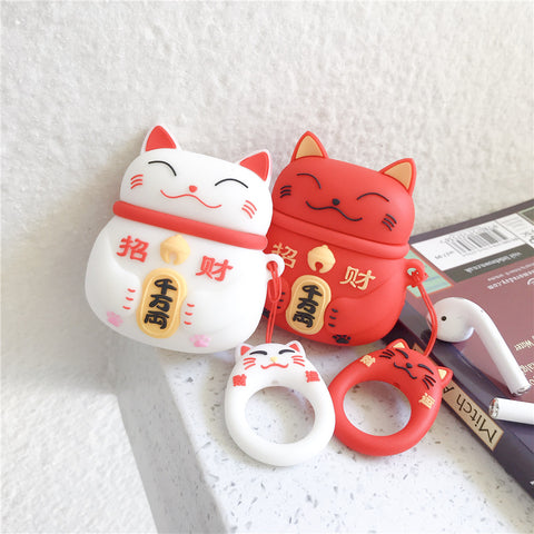 Image of Cut Japan style fortune cat Airpods cases - ALL GIFTS FACTORY