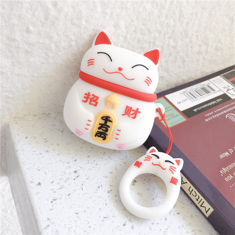 Image of Cut Japan style fortune cat Airpods cases - ALL GIFTS FACTORY