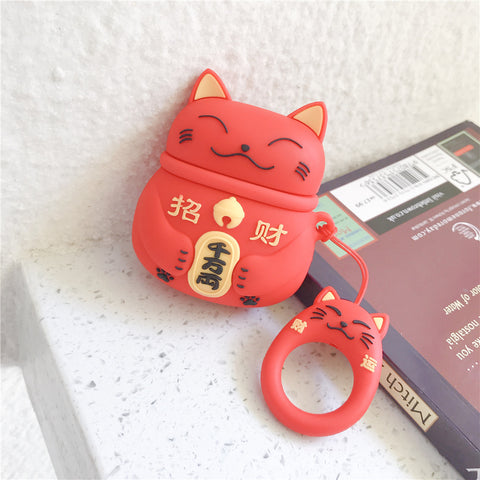 Image of Cut Japan style fortune cat Airpods cases - ALL GIFTS FACTORY