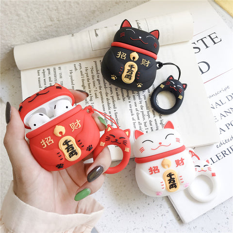 Image of Cut Japan style fortune cat Airpods cases - ALL GIFTS FACTORY