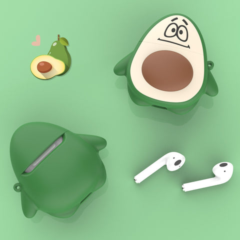 Image of Cut Avocado Style Wireless Airpods Case - ALL GIFTS FACTORY