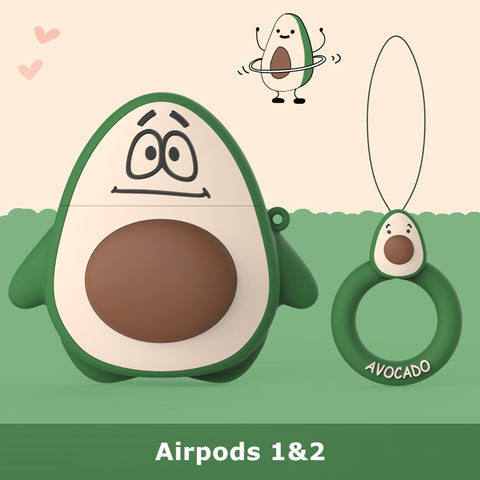 Image of Cut Avocado Style Wireless Airpods Case - ALL GIFTS FACTORY