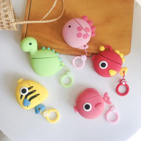 Image of Cute 3D Dinosaur Fish Airpods Case - ALL GIFTS FACTORY