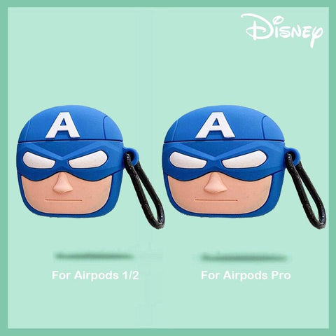 Image of Disney Airpods Case for Airpods Pro Captain America Venum Hulk Batman Spiderman 3D Silicone Anime Case Cover for Airpod 2 - ALL GIFTS FACTORY