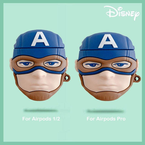 Image of Disney Airpods Case for Airpods Pro Captain America Venum Hulk Batman Spiderman 3D Silicone Anime Case Cover for Airpod 2 - ALL GIFTS FACTORY