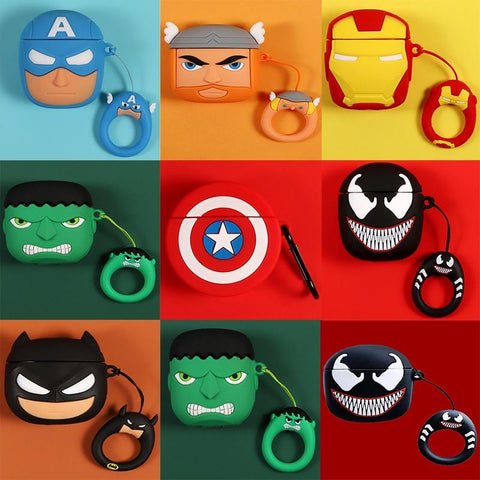 Image of Disney Airpods Case for Airpods Pro Captain America Venum Hulk Batman Spiderman 3D Silicone Anime Case Cover for Airpod 2 - ALL GIFTS FACTORY