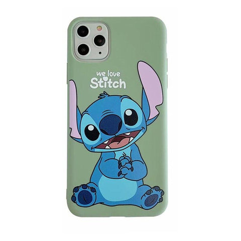 Image of Disney Cartoon Lilo and Stitch IPhone 11 Case Cover soft TPU 3D Printing Figure Toys for Girls Boys - ALL GIFTS FACTORY