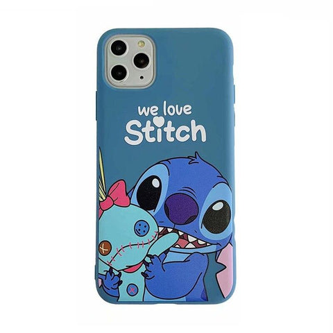 Image of Disney Cartoon Lilo and Stitch IPhone 11 Case Cover soft TPU 3D Printing Figure Toys for Girls Boys - ALL GIFTS FACTORY