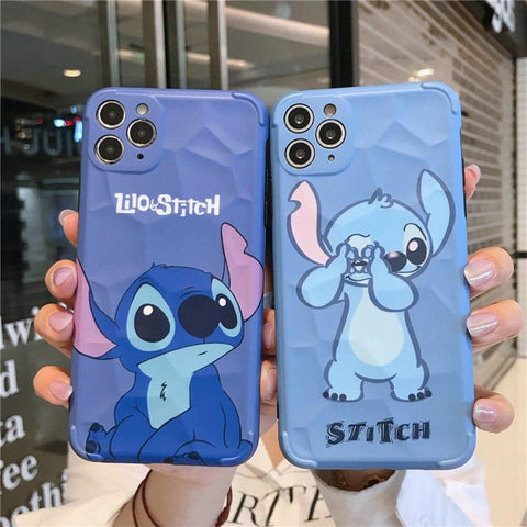 Image of Disney Cartoon Lilo and Stitch IPhone 11 Case Cover soft TPU 3D Printing Figure Toys for Girls Boys - ALL GIFTS FACTORY