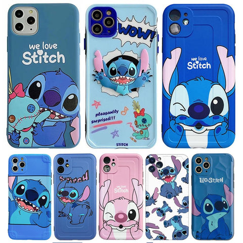 Image of Disney Cartoon Lilo and Stitch IPhone 11 Case Cover soft TPU 3D Printing Figure Toys for Girls Boys - ALL GIFTS FACTORY