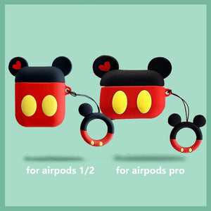 Disney Mickey Minnie Mouse Protective Case for Airpods Pro 3D Silicone Case Cover for Airpods 2 Apple Earphones Skin - ALL GIFTS FACTORY