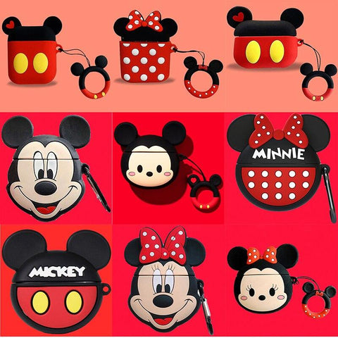 Image of Disney Mickey Minnie Mouse Protective Case for Airpods Pro 3D Silicone Case Cover for Airpods 2 Apple Earphones Skin - ALL GIFTS FACTORY