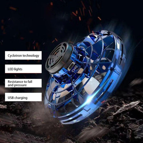 Image of Flynova Mini Drone LED UFO type Flying Helicopter spinner  Fingertip Upgrade Flight Gyro Drone Aircraft Toy Adult Kids Gift