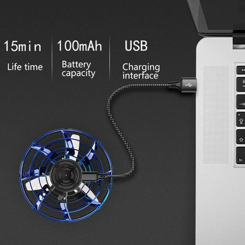 Image of Flynova Mini Drone LED UFO type Flying Helicopter spinner  Fingertip Upgrade Flight Gyro Drone Aircraft Toy Adult Kids Gift