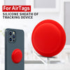 For Apple Airtags Silicone Case Tracker Round Anti-lost Protective Sleeve Back Adhesive Mount Soft Protector Cover for Airtags - ALL GIFTS FACTORY