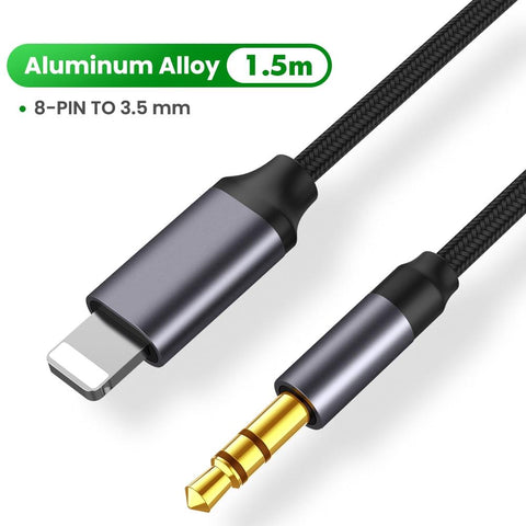 Image of For iPhone 3.5mm Jack Aux Cable Car Speaker Headphone Adapter for iPhone 11 Pro XS XR X 12 Audio Splitter Cable for iOS 14 Above - ALL GIFTS FACTORY