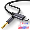 For iPhone 3.5mm Jack Aux Cable Car Speaker Headphone Adapter for iPhone 11 Pro XS XR X 12 Audio Splitter Cable for iOS 14 Above - ALL GIFTS FACTORY