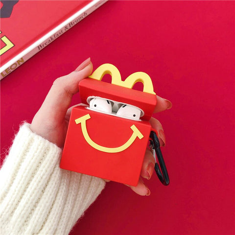 Image of French fries Hamburg Chicken nuggets Apple pie Family bucket case for AirPods 1 2 - ALL GIFTS FACTORY