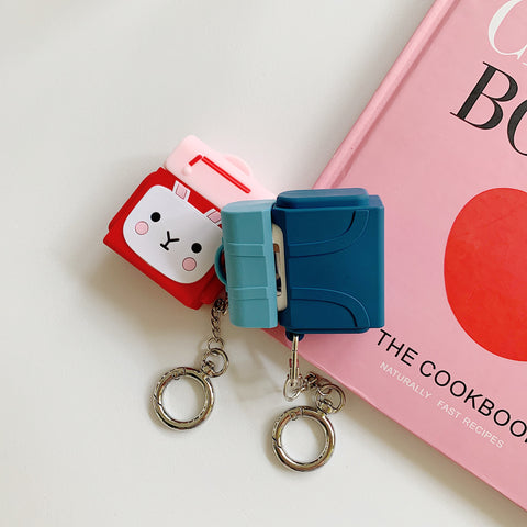 Image of Funny 3D Bear Bag Silicone Case For Airpods - ALL GIFTS FACTORY