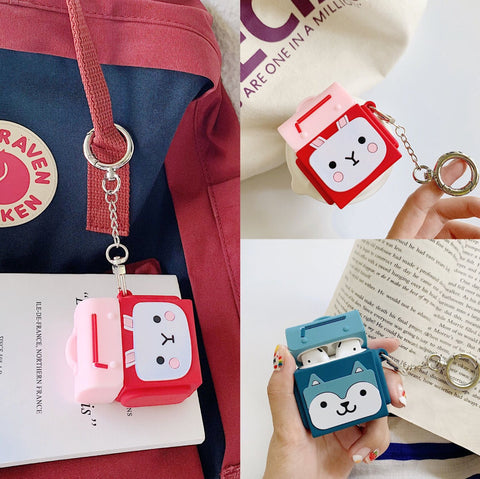 Image of Funny 3D Bear Bag Silicone Case For Airpods - ALL GIFTS FACTORY