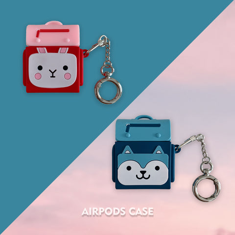 Image of Funny 3D Bear Bag Silicone Case For Airpods - ALL GIFTS FACTORY