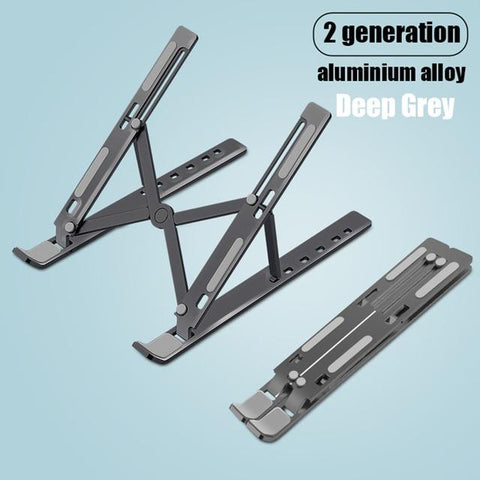 Image of Laptop Stand for MacBook Pro Notebook Stand Foldable Aluminium Alloy Tablet Stand Bracket Laptop Holder for Notebook - ALL GIFTS FACTORY