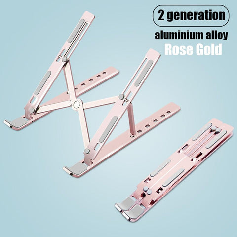 Image of Laptop Stand for MacBook Pro Notebook Stand Foldable Aluminium Alloy Tablet Stand Bracket Laptop Holder for Notebook - ALL GIFTS FACTORY